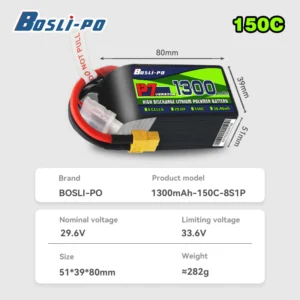Boslipo P7 1300mAh 150C 8S